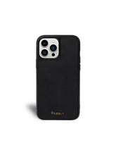 Load image into Gallery viewer, Black Leather iPhone 15 Pro Max Case
