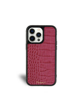 Load image into Gallery viewer, Coral Pink Croc iPhone 15 Plus Case
