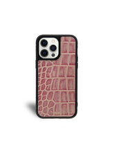 Load image into Gallery viewer, Vintage Pink Croc iPhone 15 Pro Max Case
