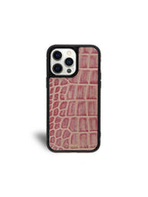 Load image into Gallery viewer, Vintage Pink Croc iPhone 15 Pro Case
