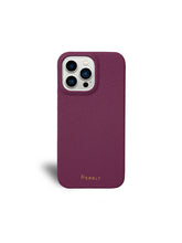 Load image into Gallery viewer, Deep Purple Pebbled Leather iPhone 14 Pro Max Case
