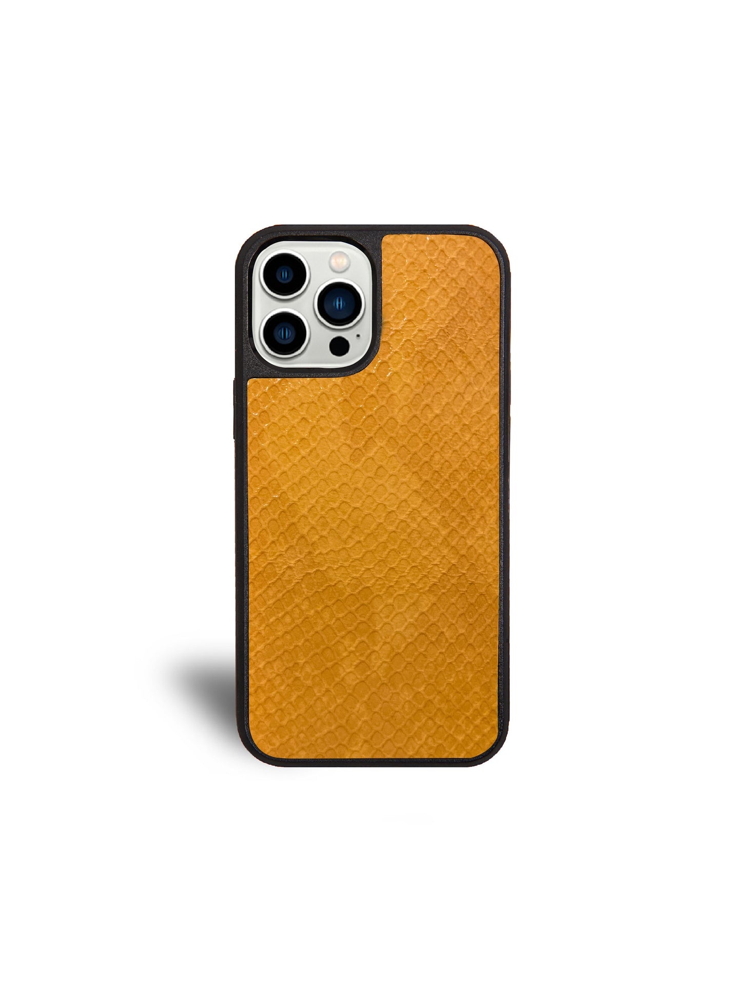 Yellow patent snake case for iPhone 14 Case