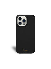 Load image into Gallery viewer, Black Pebbled Leather iPhone 14 Pro Max Case
