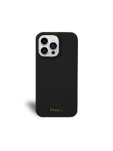 Load image into Gallery viewer, Black Pebbled Leather iPhone 14 Pro Case
