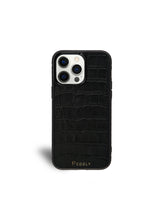 Load image into Gallery viewer, Black Croc iPhone 14 Pro Case
