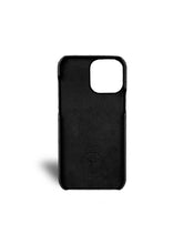 Load image into Gallery viewer, Black Pebbled Leather iPhone 13 Case
