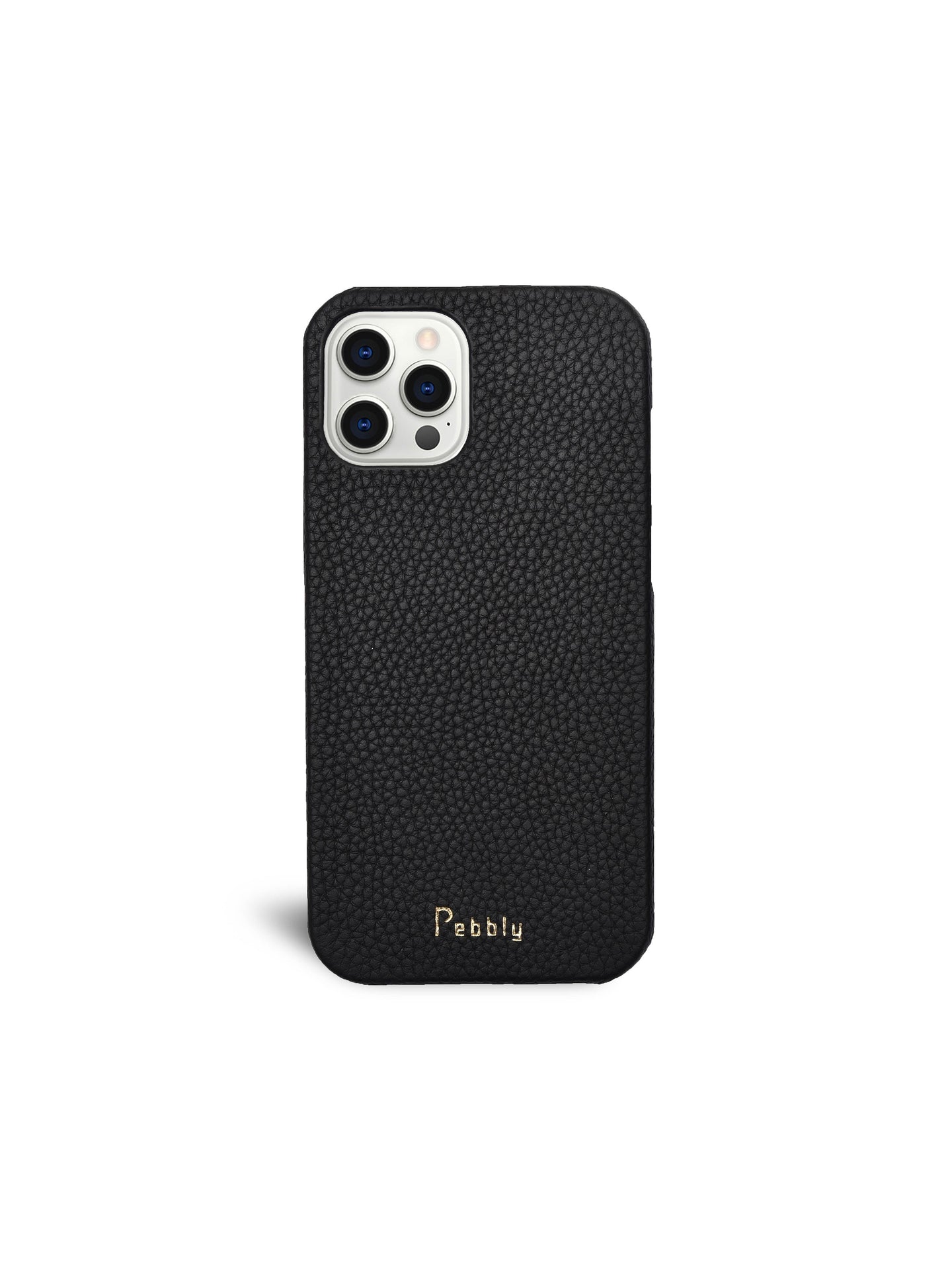 Black Pebbled Leather iPhone 12 Pro Max Case