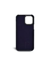 Load image into Gallery viewer, Midnight Blue Pebbled Leather iPhone 12 Case
