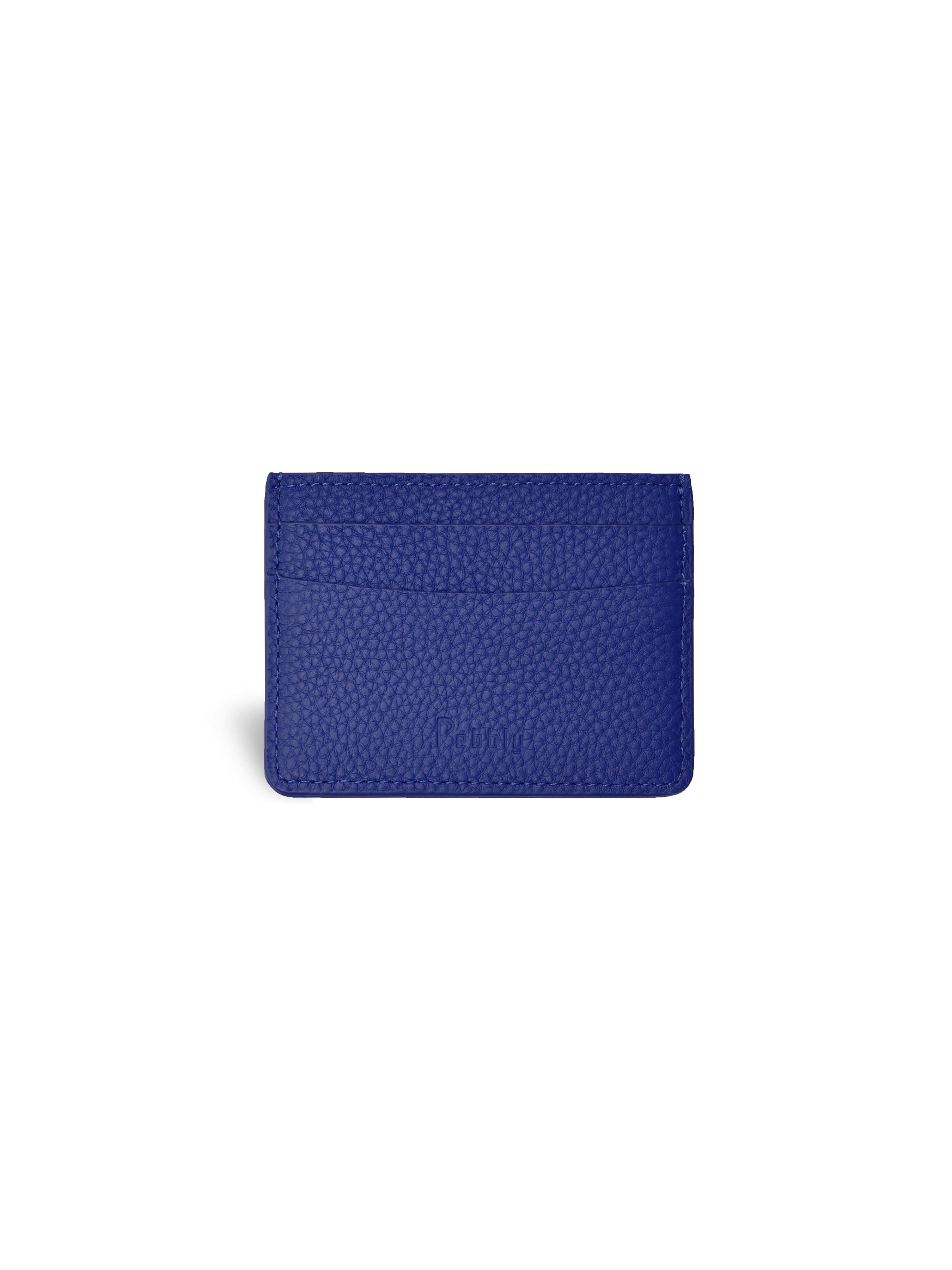 Midnight Blue Pebbled Leather Cardholder