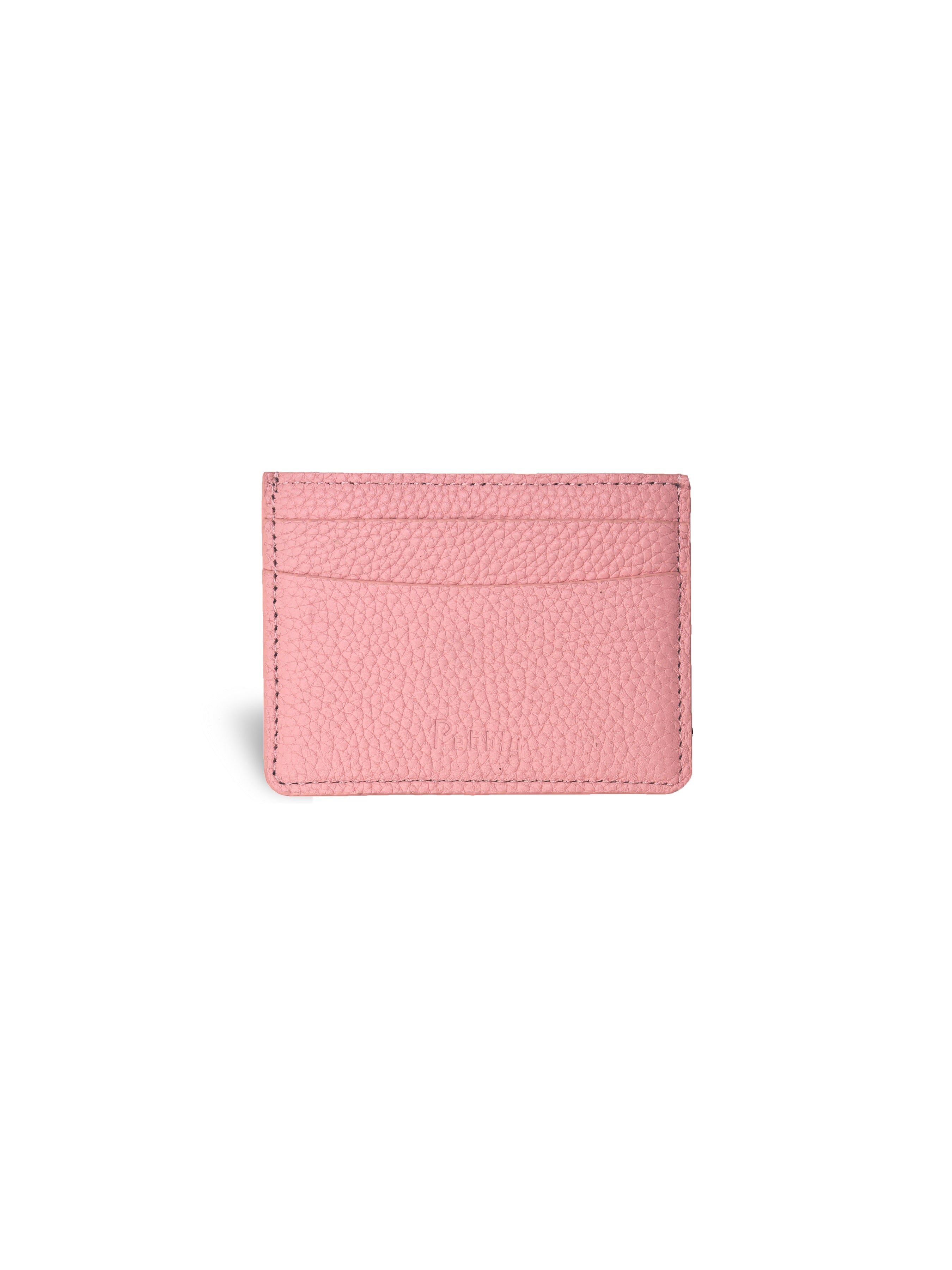 Pink Lily Pebbled Leather Cardholder