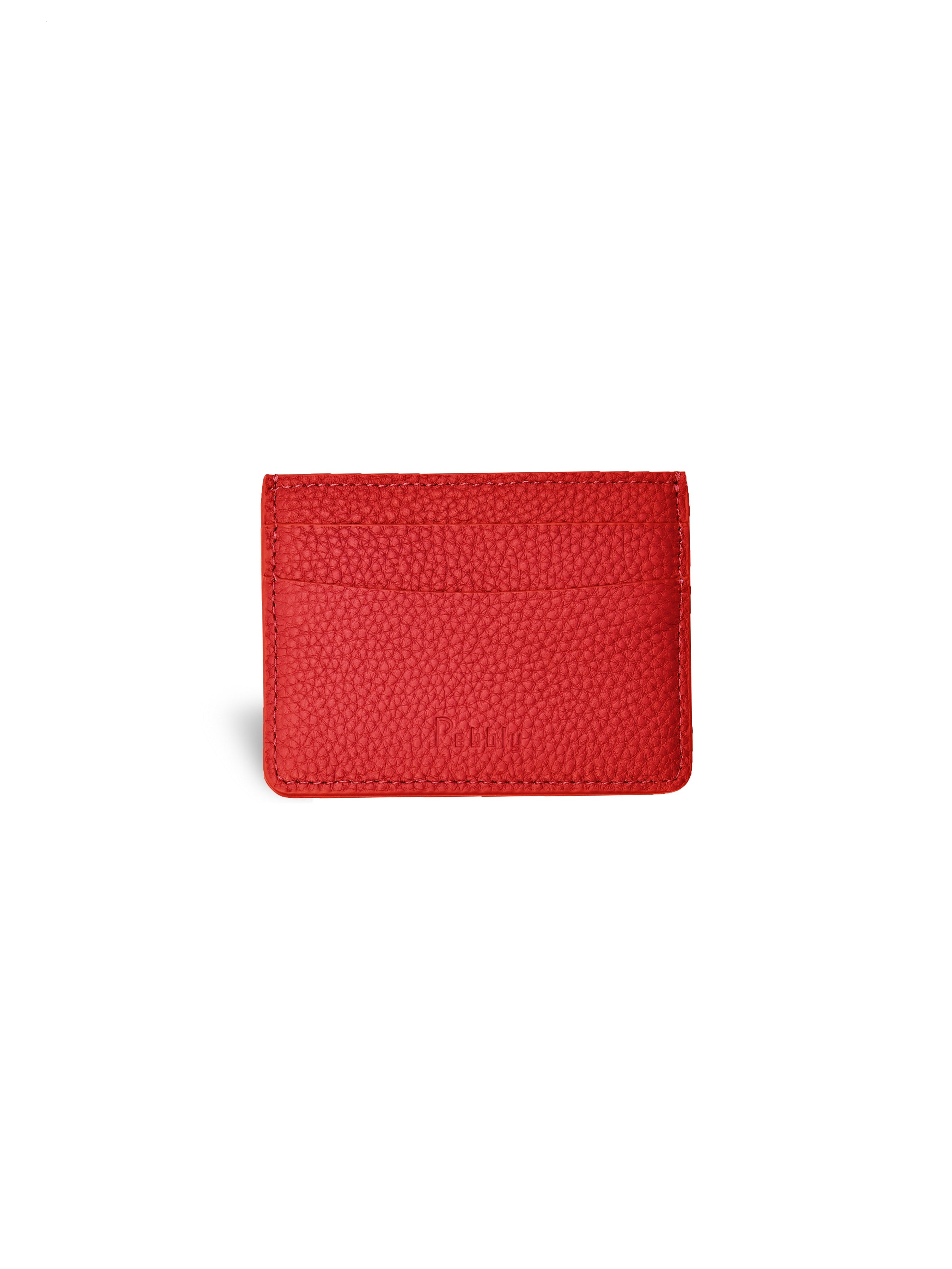 Cherry Red Pebbled Leather Cardholder