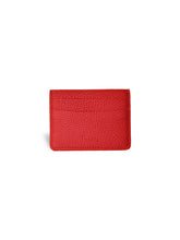 Load image into Gallery viewer, Cherry Red Pebbled Leather Cardholder
