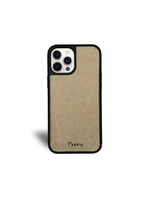 Load image into Gallery viewer, Golden Pebbled Leather iPhone 11 Case
